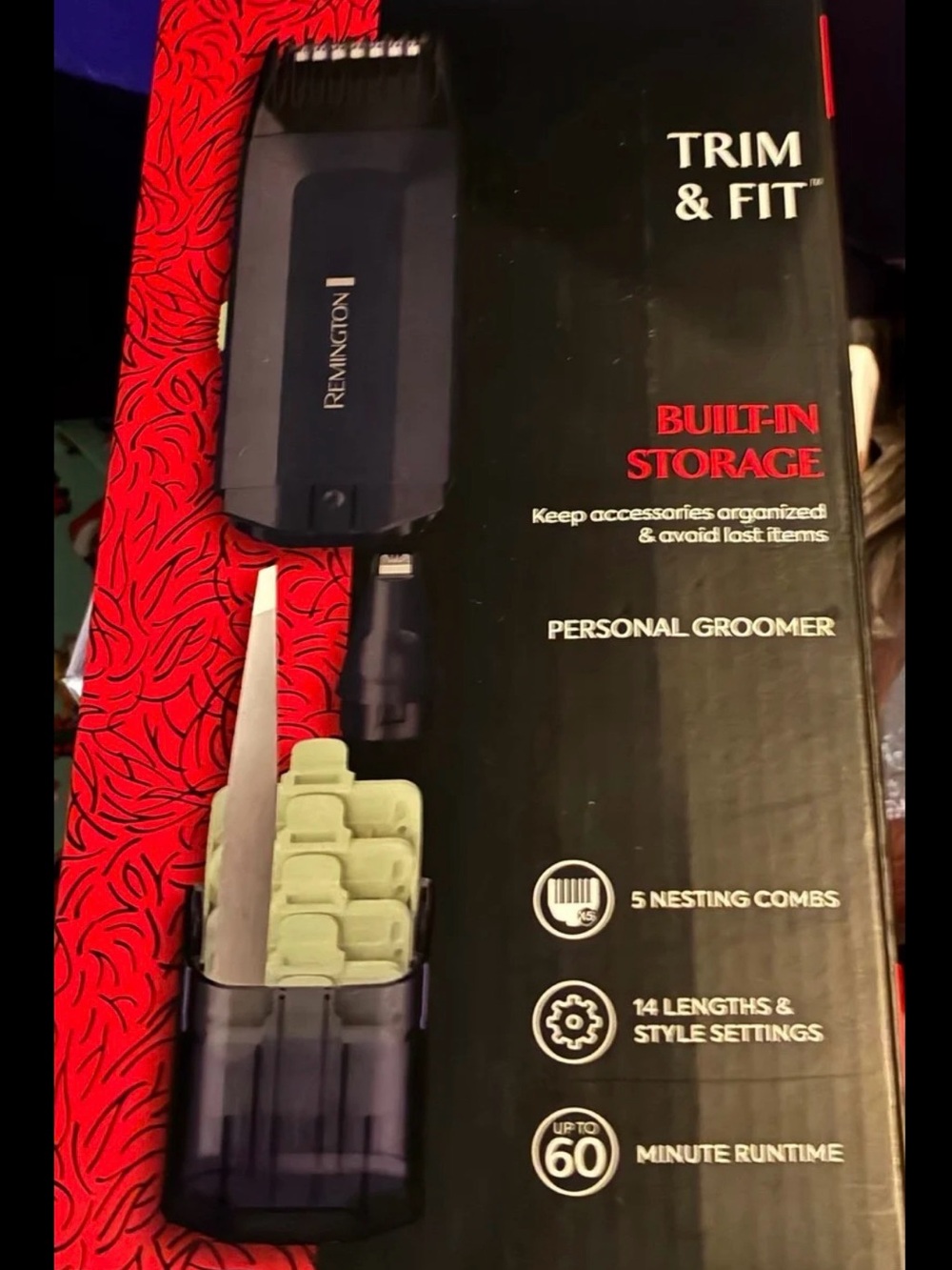 Remington cordless electric Trim & Fit Personal Groomer facial hair + tweezers